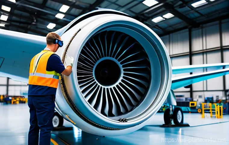 항공정비사와 항공기 부품 교체 - Image Prompt 1: The Modern Aviation Technician**