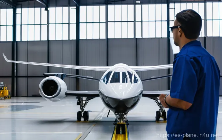 항공정비사와 항공기 기체 유지보수 - **Prompt:** A focused aircraft maintenance technician, wearing a professional work shirt and trouser... 항공정비사와 항공기 기체 유지보수 - **Prompt:** A focused aircraft maintenance technician, wearing a professional work shirt and trouser...